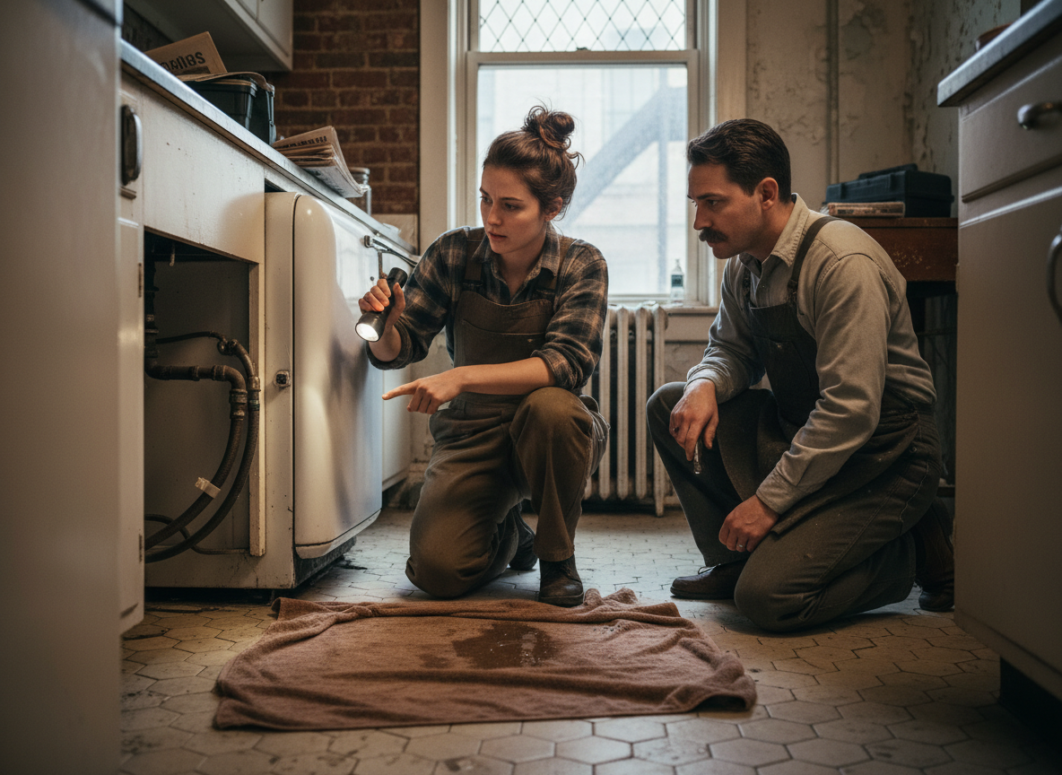 How To Check A Leaking Dishwasher In Pre-War Chicago Apartments